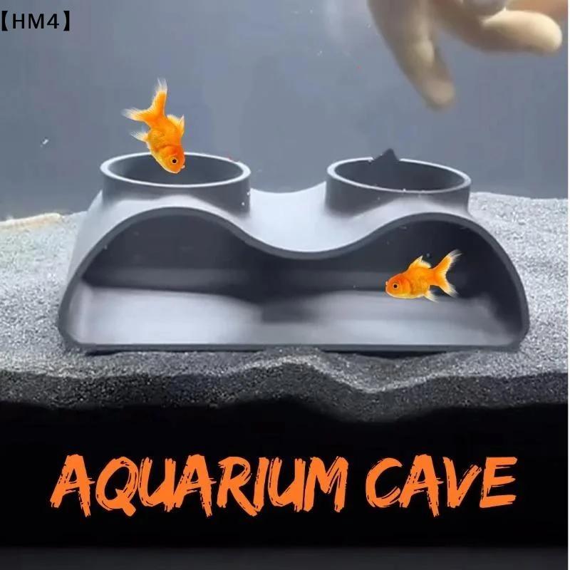 Aquarium Fish Hiding Places - Multifunctional Aquarium Underground Tunnel Cave Curve