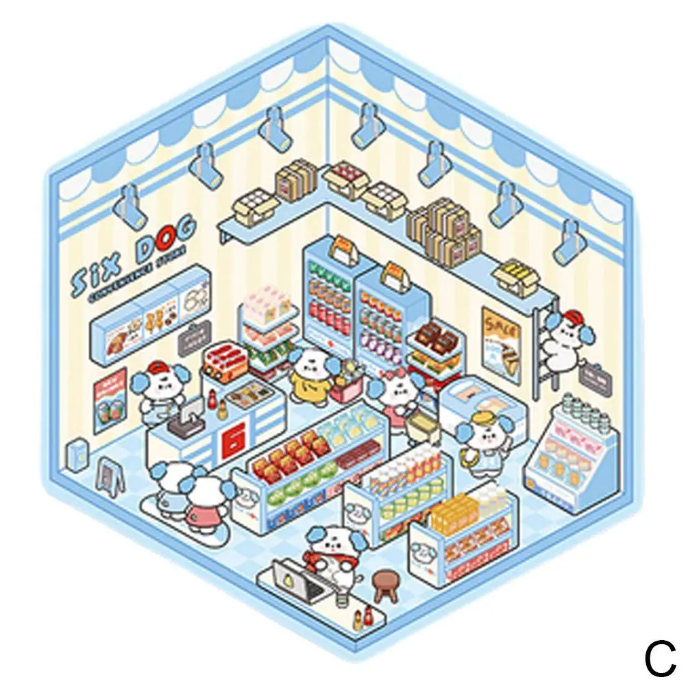 3d Storage Landscaping Stickers 3d Cartoon Miniature Scene Landscape Stickers Visual Stacking 3d Stickers For Kids S1h7