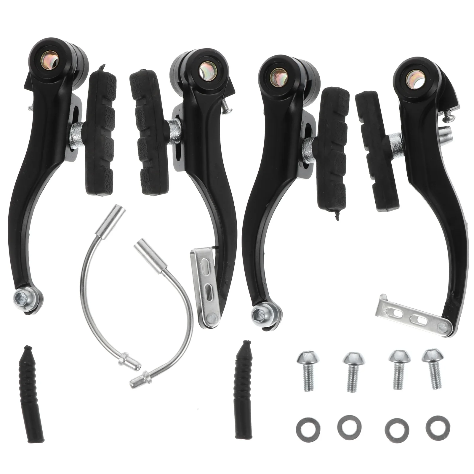 

1Set Mountain Bike Brake Kit Aluminum Alloy Rubber Material High Durability Stable Performance Easy Installation