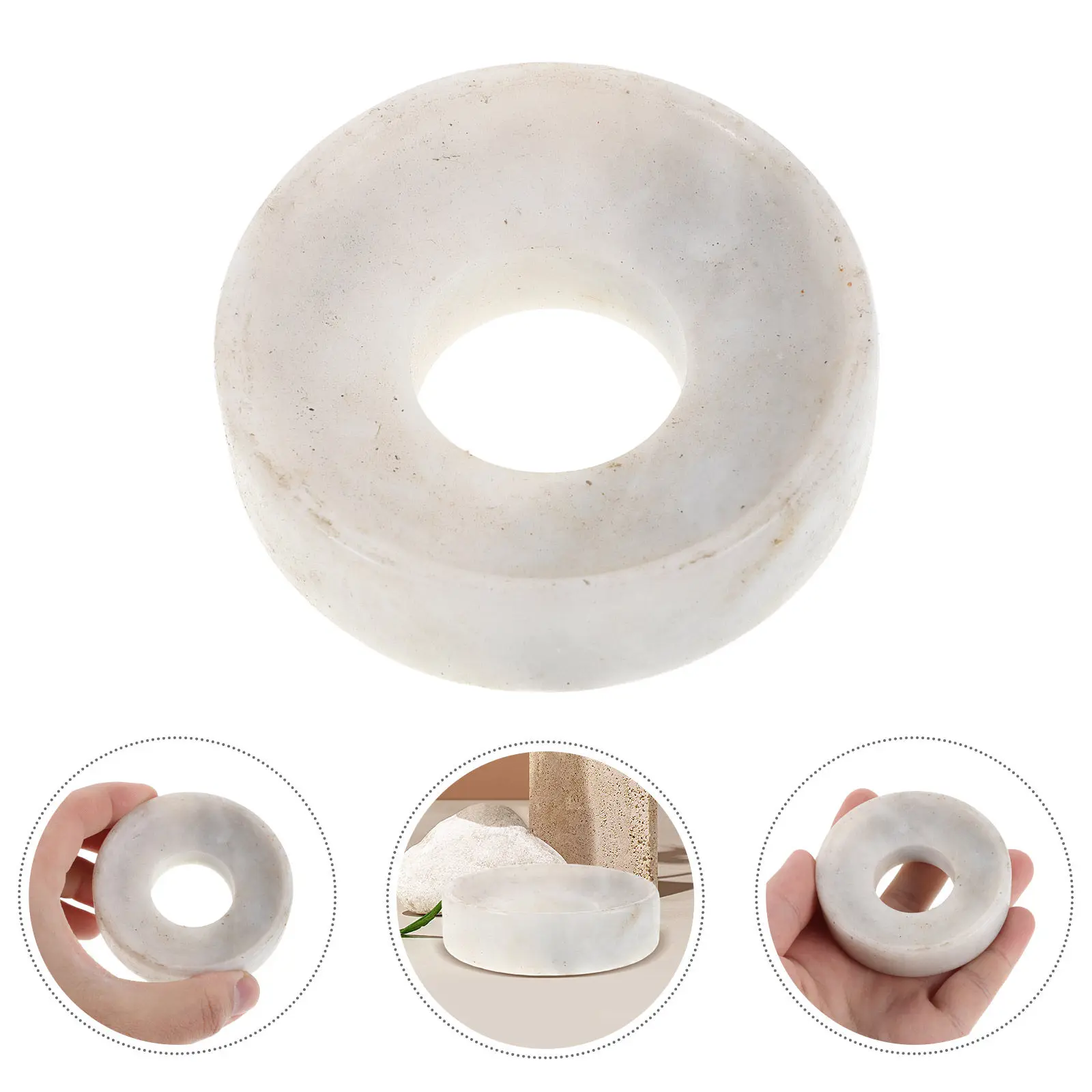 4Pcs Moxibustion Jade Heat Insulation Pad Heat Resistant Anti-Slip Protective Mat Stable Base for Chinese Acupuncture Massage