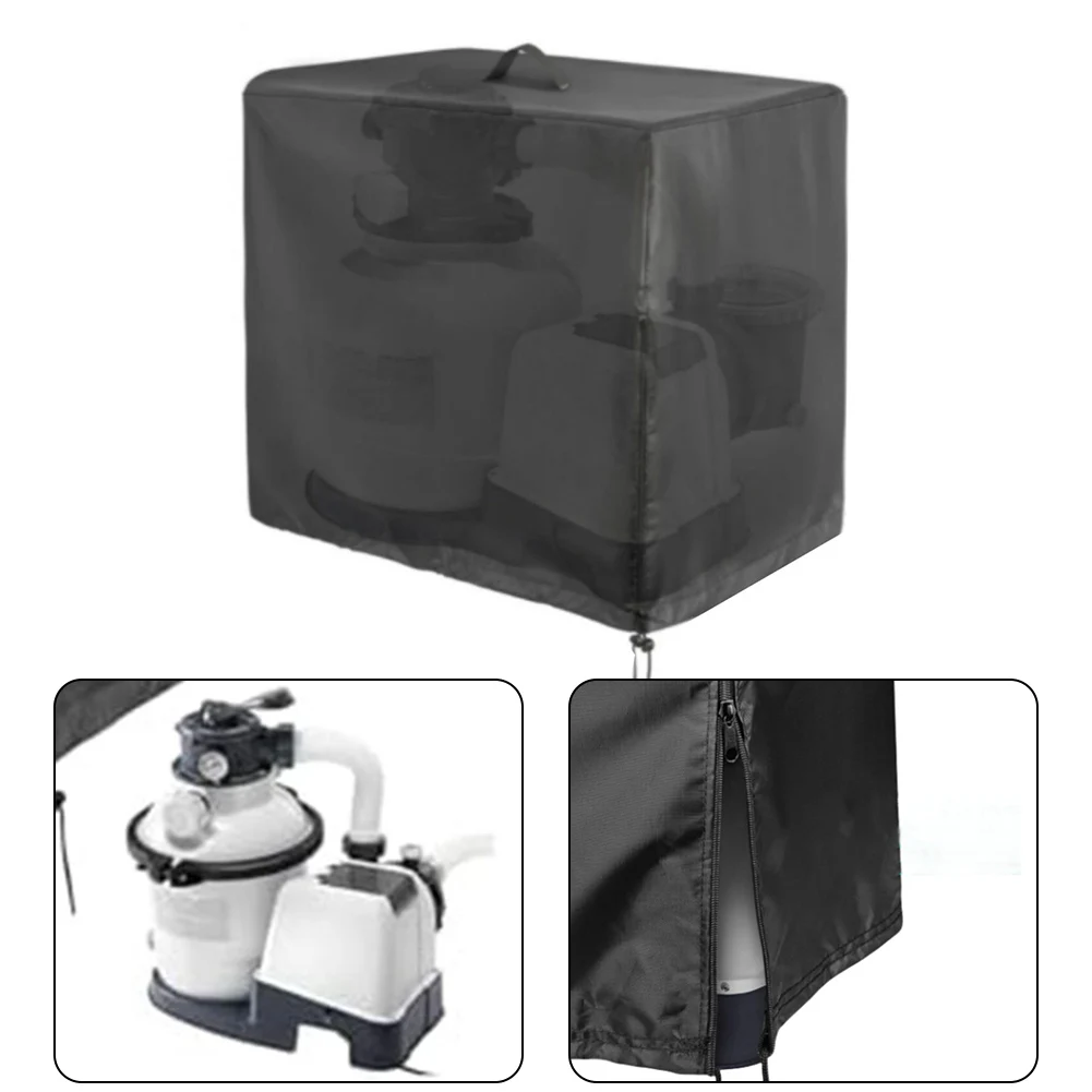 Waterproof Sand Filter Cover Filter Pump Sleeve 420D Oxford Cloth Black Color For Intex For Krystal Clear Pool Pump