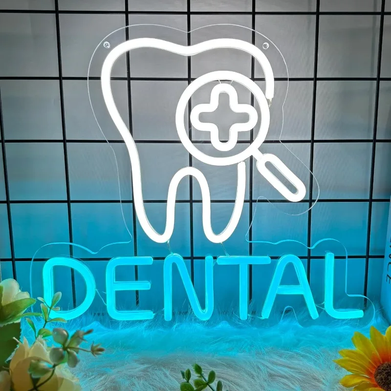 

Dental Neon Sign for Wall Decor,Dental Office Led Signs,Dentist Accessories Decoration,Dimmable Tooth Neon Light Art Decoration