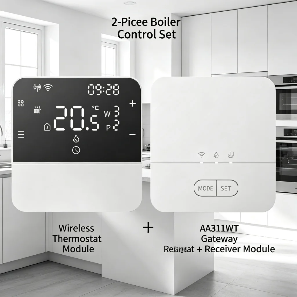 Opentherm Wireless Thermostat Wifi Gas Boiler Tuya Smart Thermostat Battery Powered Thermostat Programmable APP Remote Control