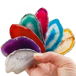 1pc Irregular Reiki Stone Natural Agate Geode Slice Stone Quartz Pendant Jewelry Accessories DIY Home Decoration