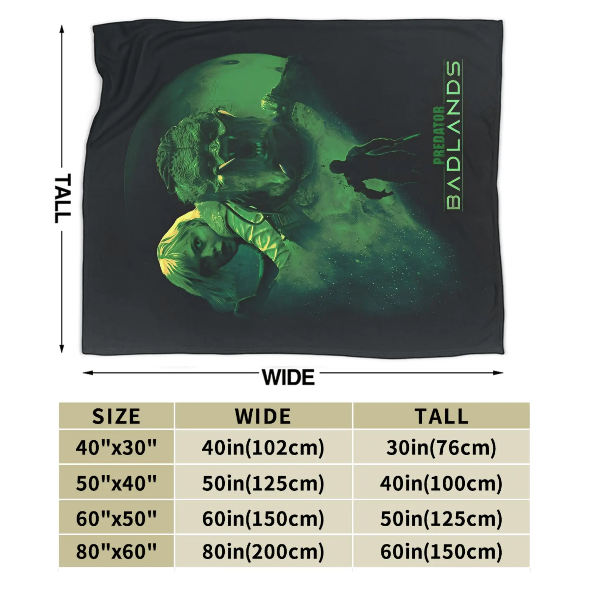 Predator: Badlands Blankets Soft Flannel Comfort Present  Throw Blanket Bedspread