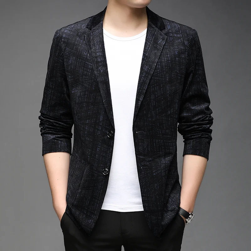 

Top Grade Luxur Men for Blazer 2022 New Arrival Spring and Autumn Men's Fashion Slim Fit Single Breasted Business Suits Jacket