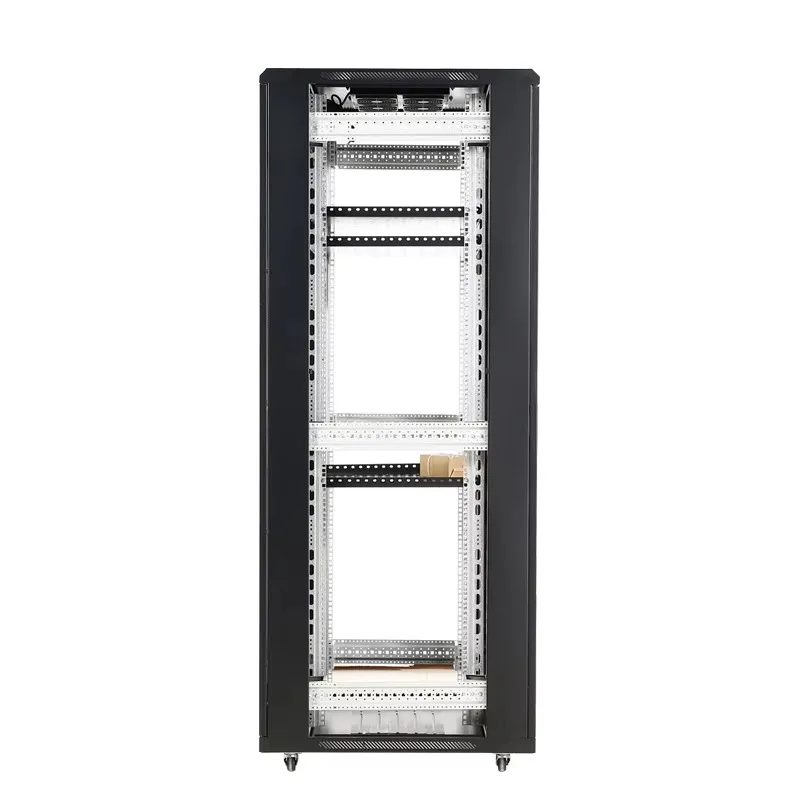 Factory Direct 18U 800 Deep Server Cabinet Rack 19 Inch Network Cabinet Front Glass Door 1 Meter Floor Standing Data Center