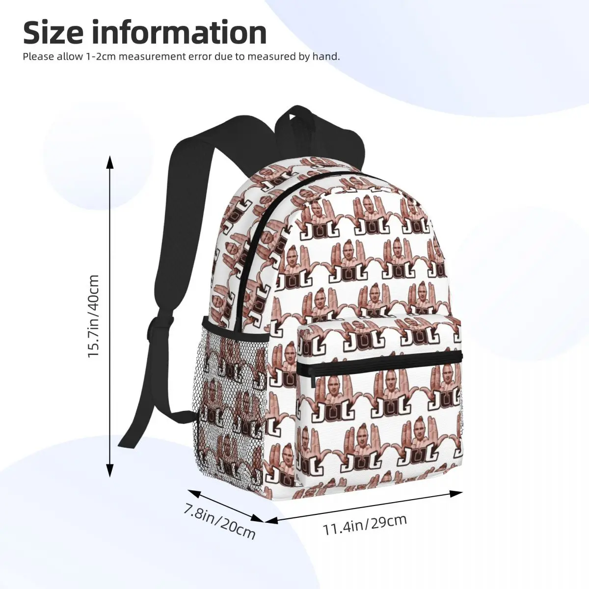 Rapper JUL Student Backpack School Bag Hiking Travel Daypack for Boys Girls Bookbag Shoulder Bags