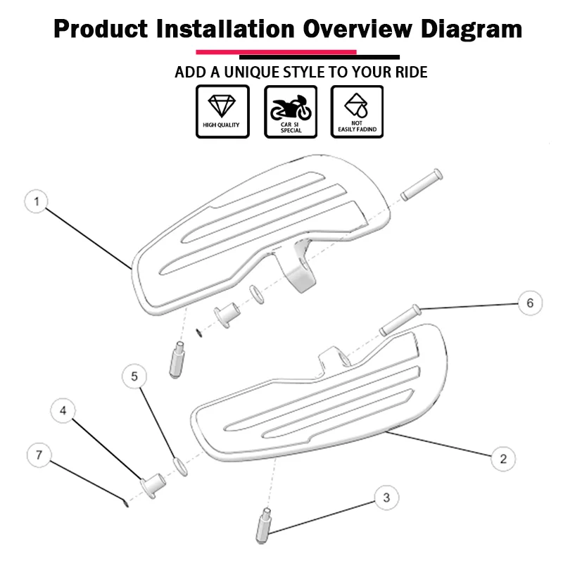 Rider Floorboards Driver Passenger Footboard Front/Rear Foot Rest Pedal Wide Footrest For Indian Scout Sixty Rogue Twenty Bobber