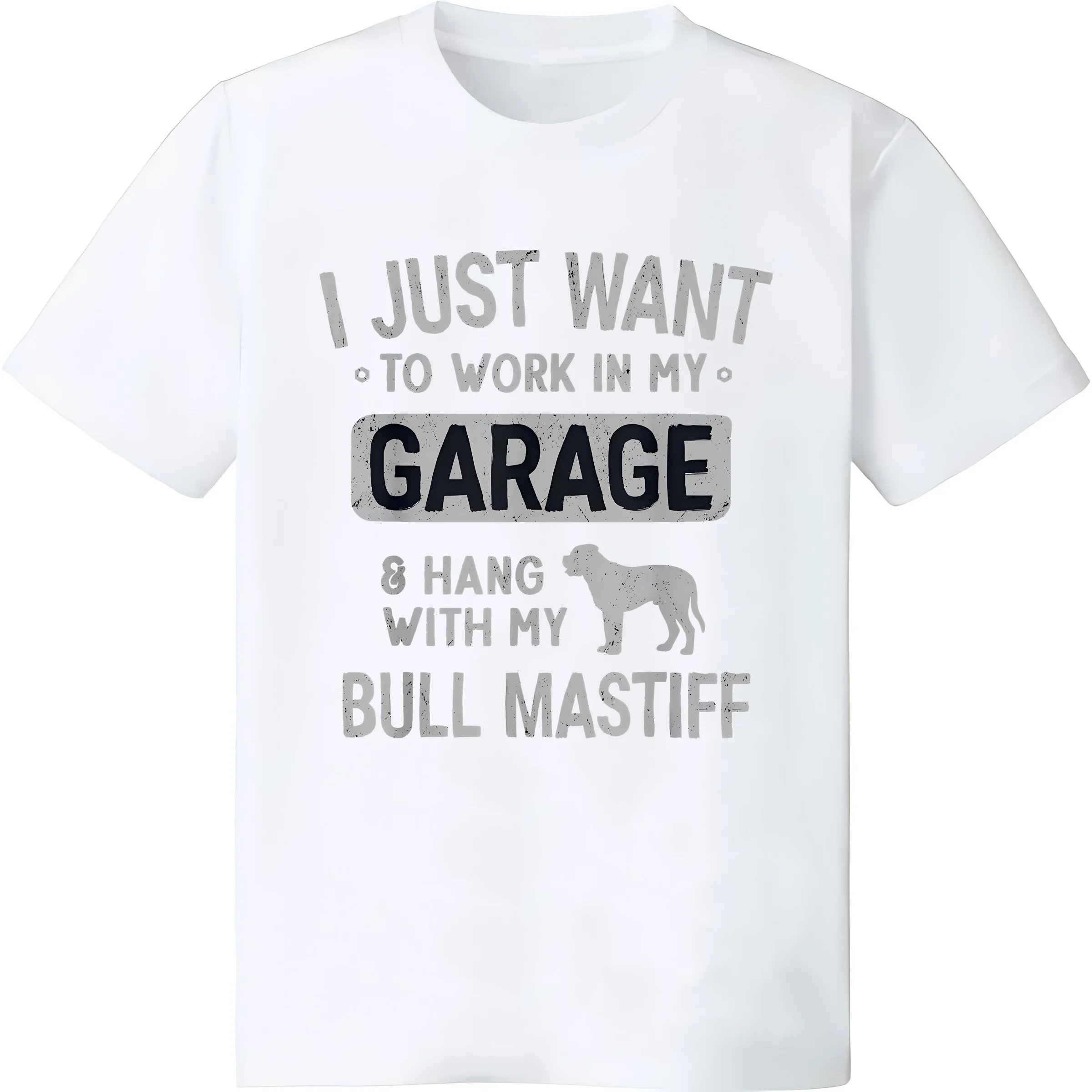 Funny Bull Mastiff Dad Garage Men Hang With Dad Garage Men H T-Shirt