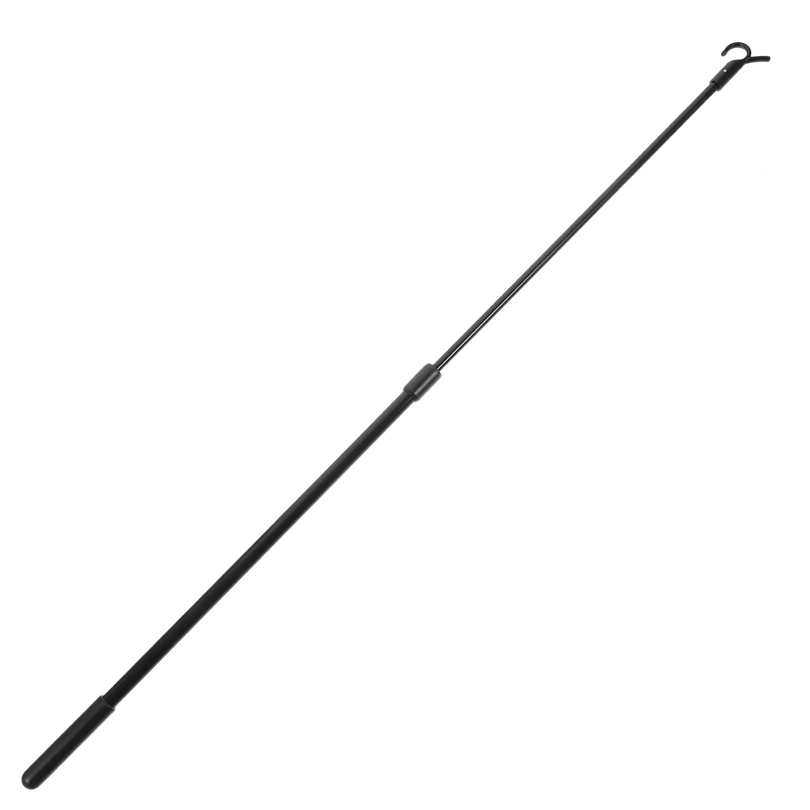 Retractable Clothesline Curtain Telescopic Rod Blinds Rods for Windows Hand Lever Wand Vertical Drapery Black Pull