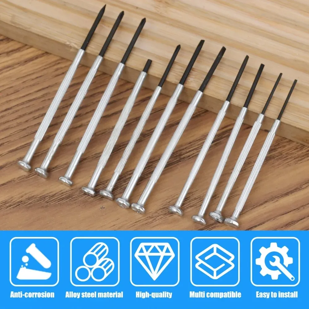 Alloy Steel Micro Screwdriver Set Clock Watch Glasses Disassembly Equipment Mini Watchmakers Tools Portable Repair Screwdriver