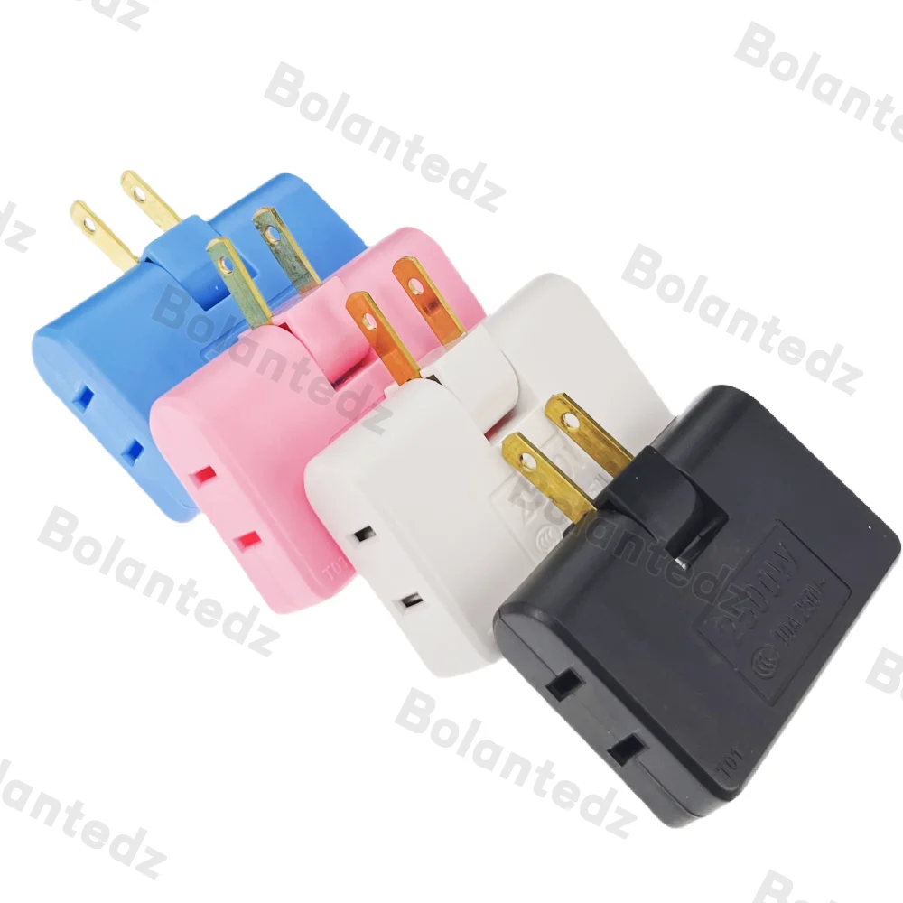 US Plug And Socket 3 In 1 Extension Mexico Japan Canada American Eletrical Outlets Power Converter Travel Adaptor AC Outlet