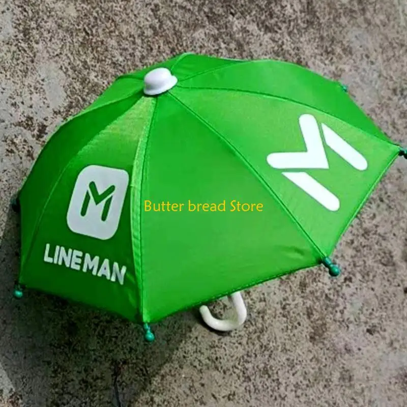 W89C Motorcycles Tiny Umbrella for Mobile Phone with Cable Ties Durable Decor for Creative Mini Umbrella Waterpr