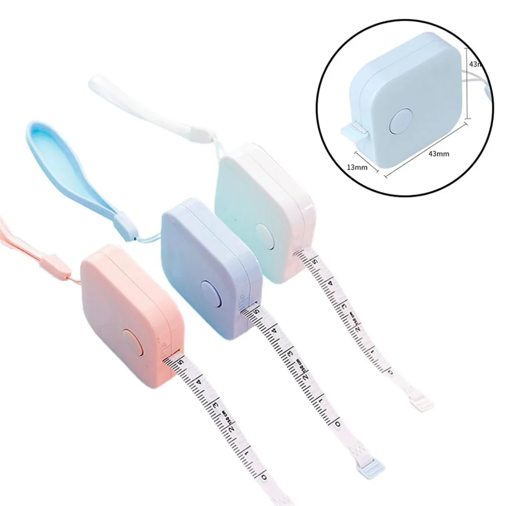 1.5 متر/60In شريط قياس صغير شريط قياس بلاستيكي محمول لتخفيف الوزن قياس الجسم الطبي خياط قياس الملابس الخصر #1