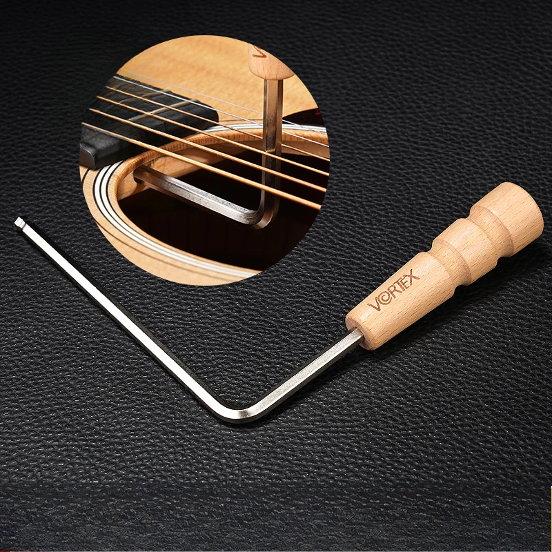 VORTEX Guitar Tool 5mm Wooden Handle Martin Guitar Special Wrench Extended Version Hexagonal Adjustment Neck Wrench