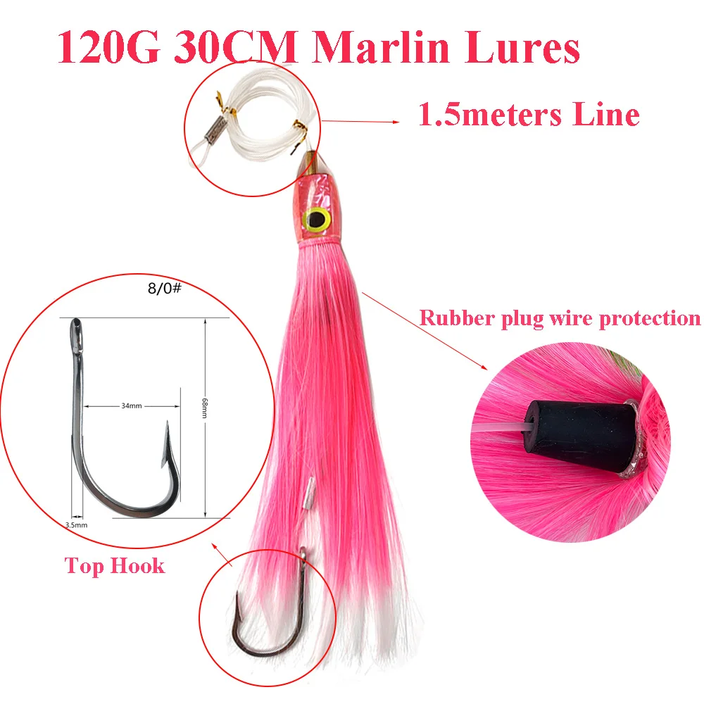 30cm-120g-ビルフィッシュルアー-トローリング-オフショア-深海-ボートフィッシング-ベイト-マグロ-ウアホー-ソルトウォーター-ビッグゲーム-フィッシングタックル-マヒマリーン用