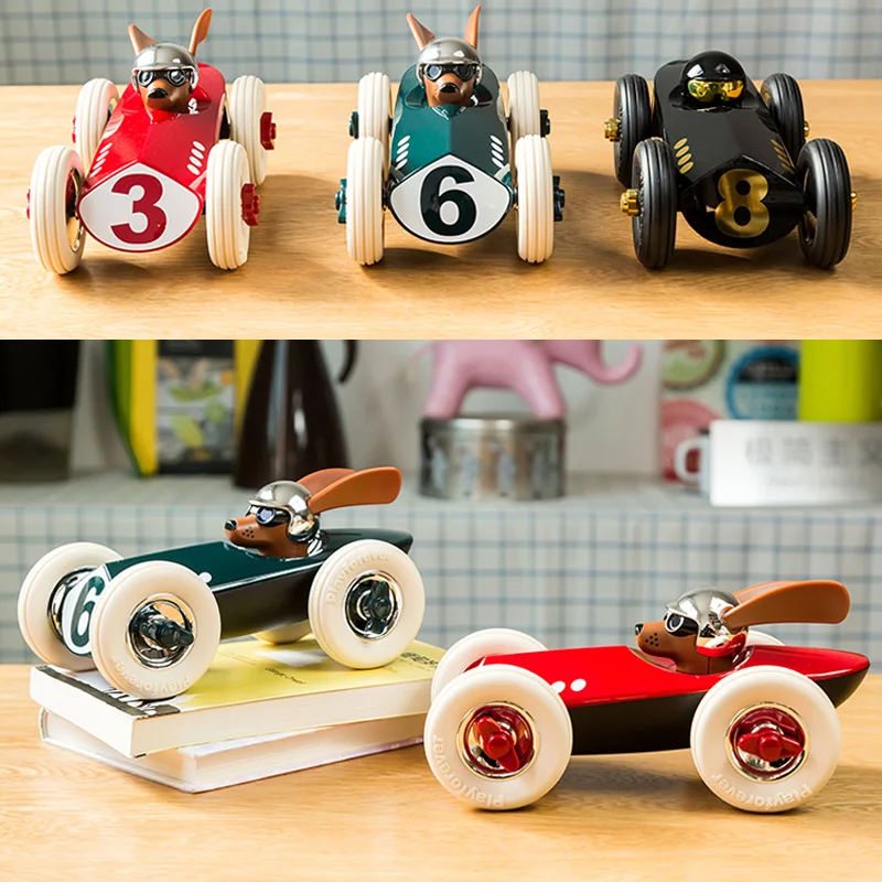 Playforever Rufus Series Collectibles Toy Car Dog Car Creative Car Model Home Decoration Ornament Children's Birthday Gift