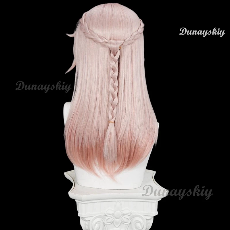 Jiao Qiu Synthetic Wig Anime HSR Long 68cm Pink Gradient Cosplay Anime Wig Jiaoqiu Heat Resistant Hair Halloween Wigs + Wig Cap