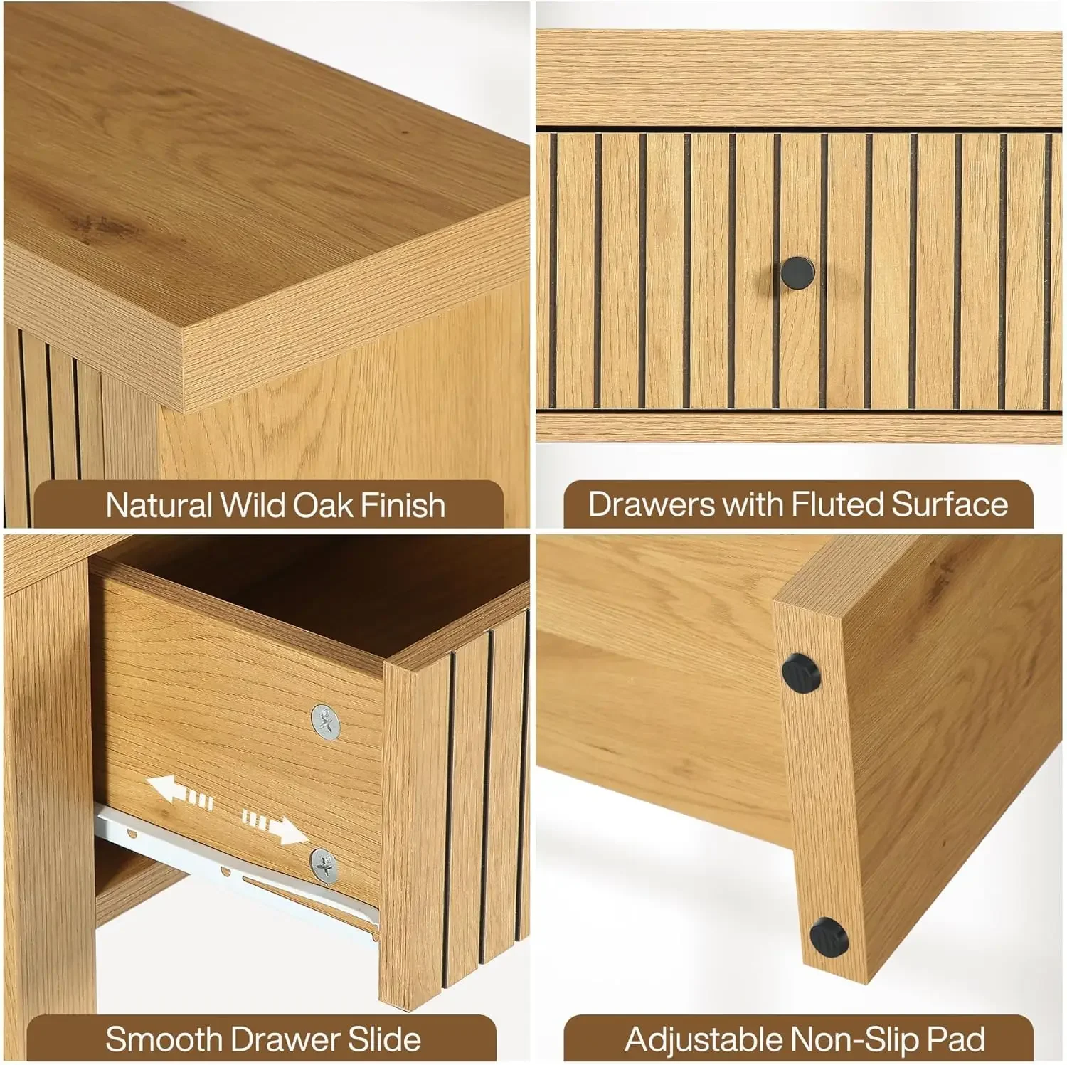 طاولة كونسول خشبية مع أدراج، طاولة مدخل طويلة، أثاث من خشب البلوط مقاس 70.9 بوصة مع أرفف تخزين مفتوحة خشبية #6