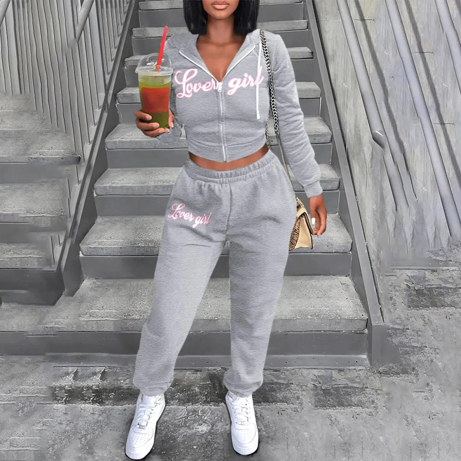 Casual Outfits Sweatsuits Womens 2 Two Piece Set Tracksuits For Womens 2024 Long Sleeve Zipper Top Outfits Sweatpants Sets