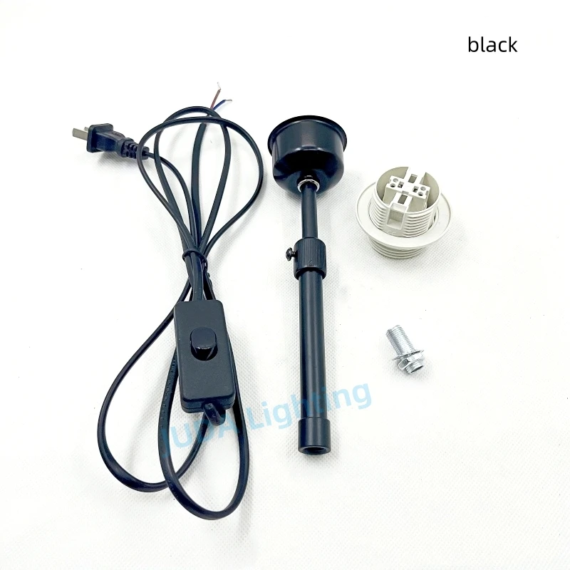 E27 Socket Lamp Holder with Button Cable Wire Telescopic Tube for Telescopic Pole Desk Lamp Floor Lamp Vase Lamp Modification