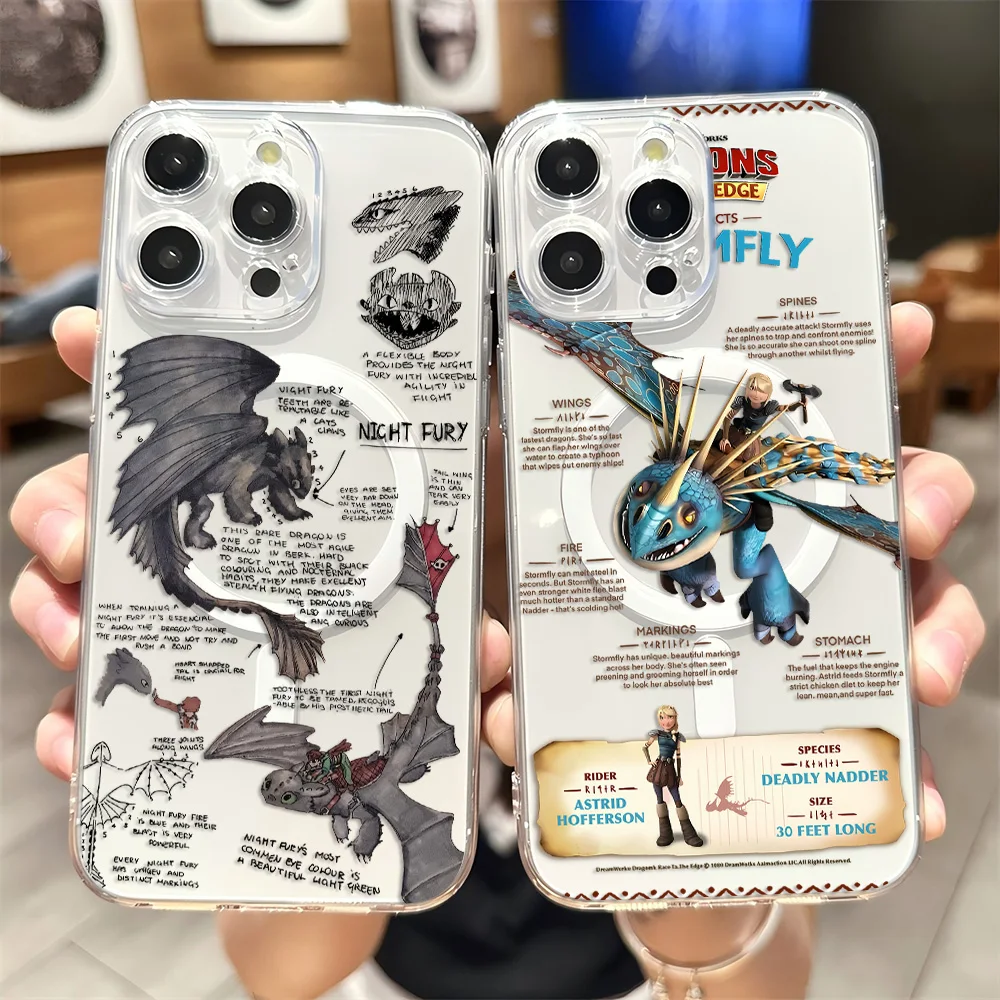 كيفية تدريب التنين الخاص بك بلا أسنان حافظة هاتف مغناطيسية آيفون 16 15 14 13 12 11 8 7 Plus Pro Max X XR XSMax غطاء لينة من البولي يوريثان #1