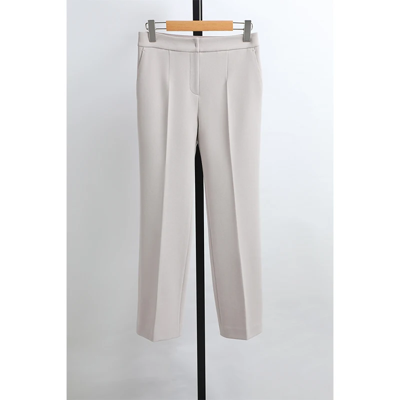 

Прямые брюки с высокой талией, длинные брюки, тонкие женские модные брюки на осень-зиму, Новое поступление, одежда Awei