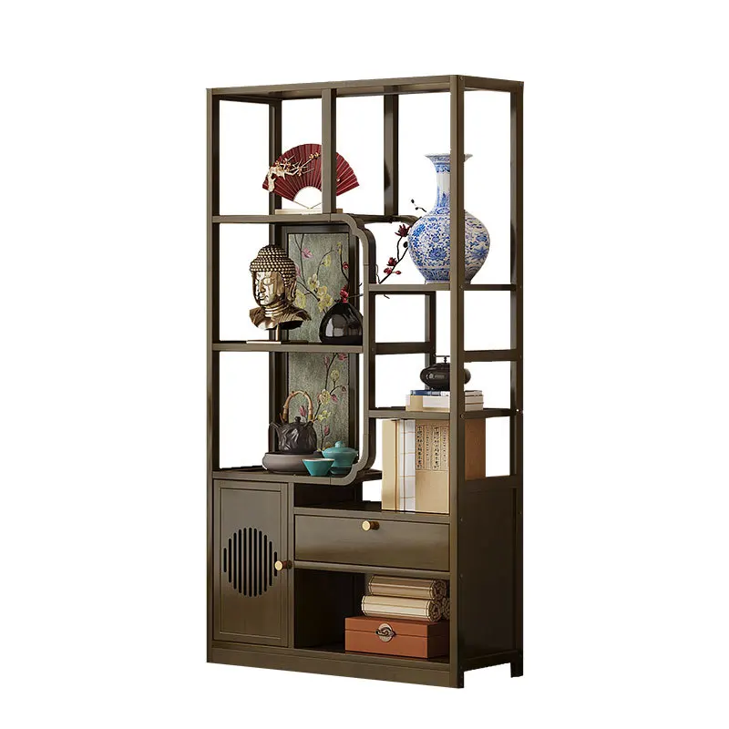 

Новая китайская элитная гостиная Duobao Pavilion, чайные листья, новые китайские украшения для витрины, антикварная стойка для хранения