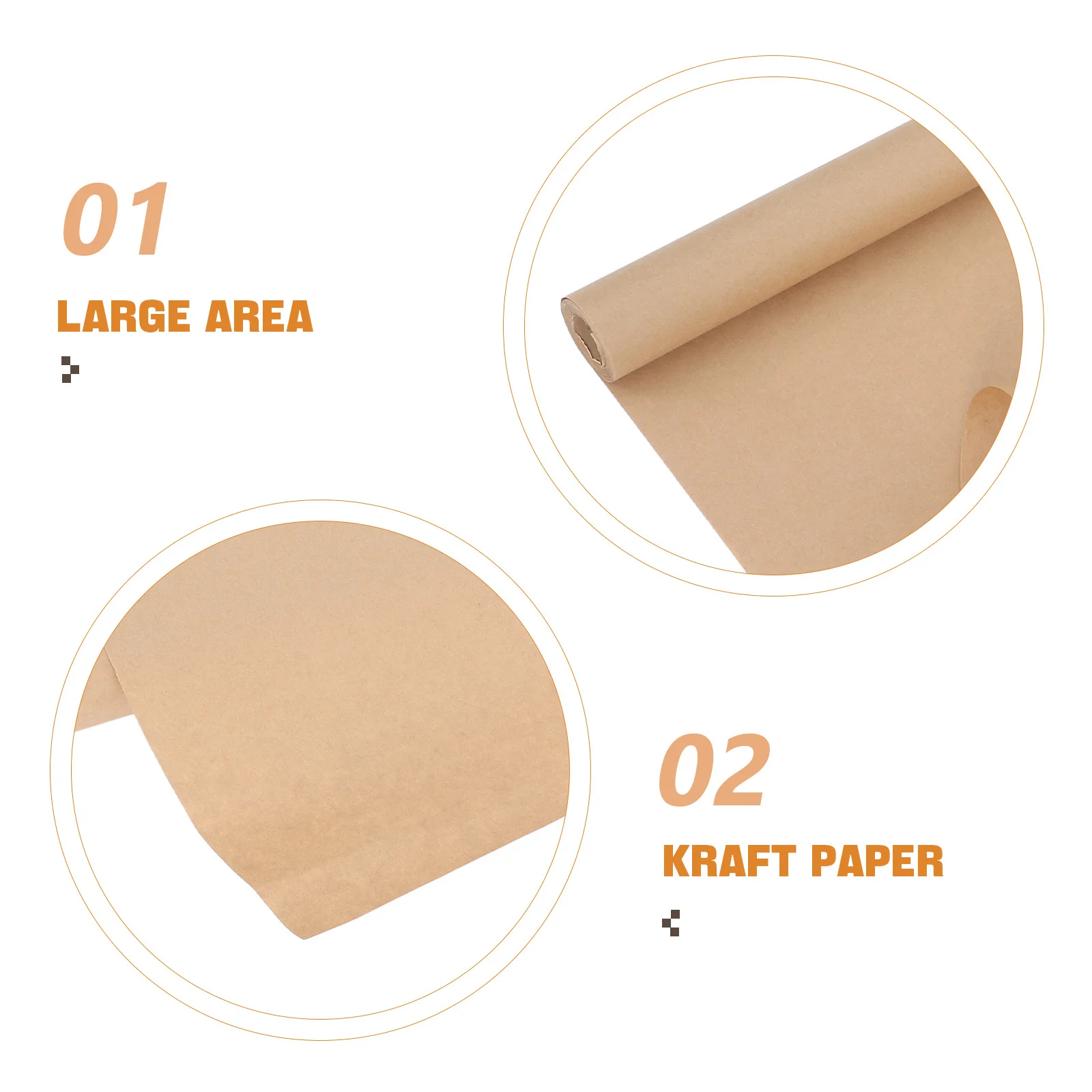 กระดาษห่อสีน้ำตาลแบบม้วน กระดาษคราฟท์ขนาดใหญ่ สไตล์วินเทจ สำหรับงาน DIY ห่อช่อดอกไม้ บรรจุภัณฑ์ จัดส่ง ปูโต๊ะ