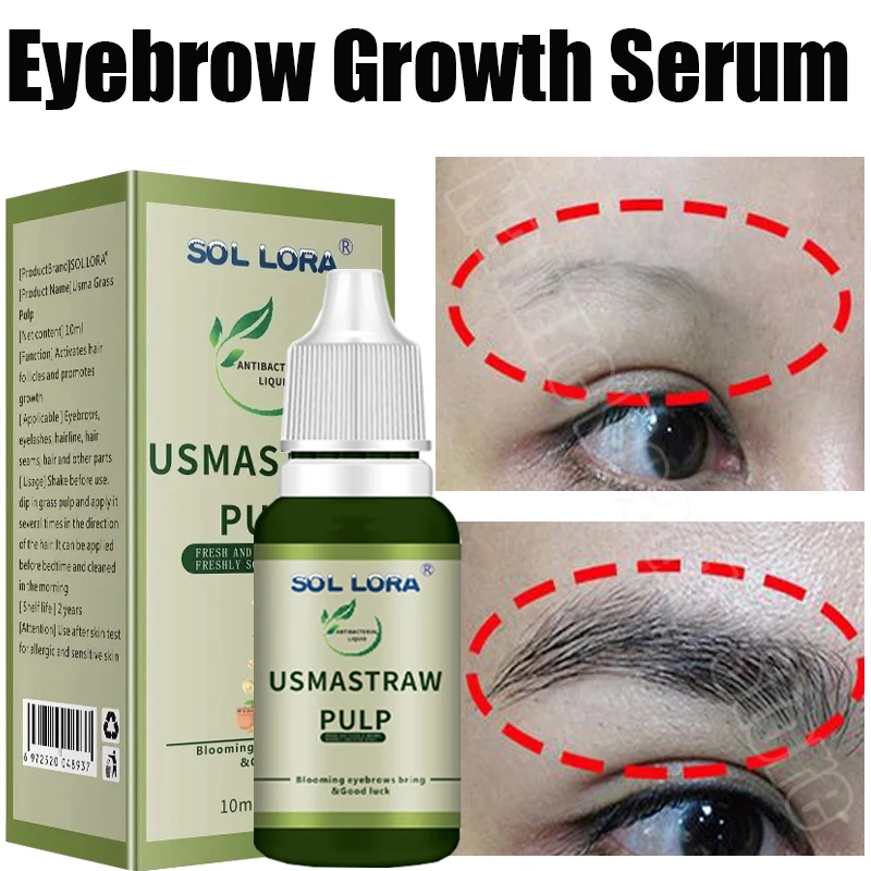 Serum do szybkiego wzrostu brwi Serum na porost włosów i rzęs Produkt przeciw wypadaniu włosów Zapobiegaj łysieniu Pełniejszy Grubszy Wydłużający Makijaż Brwi