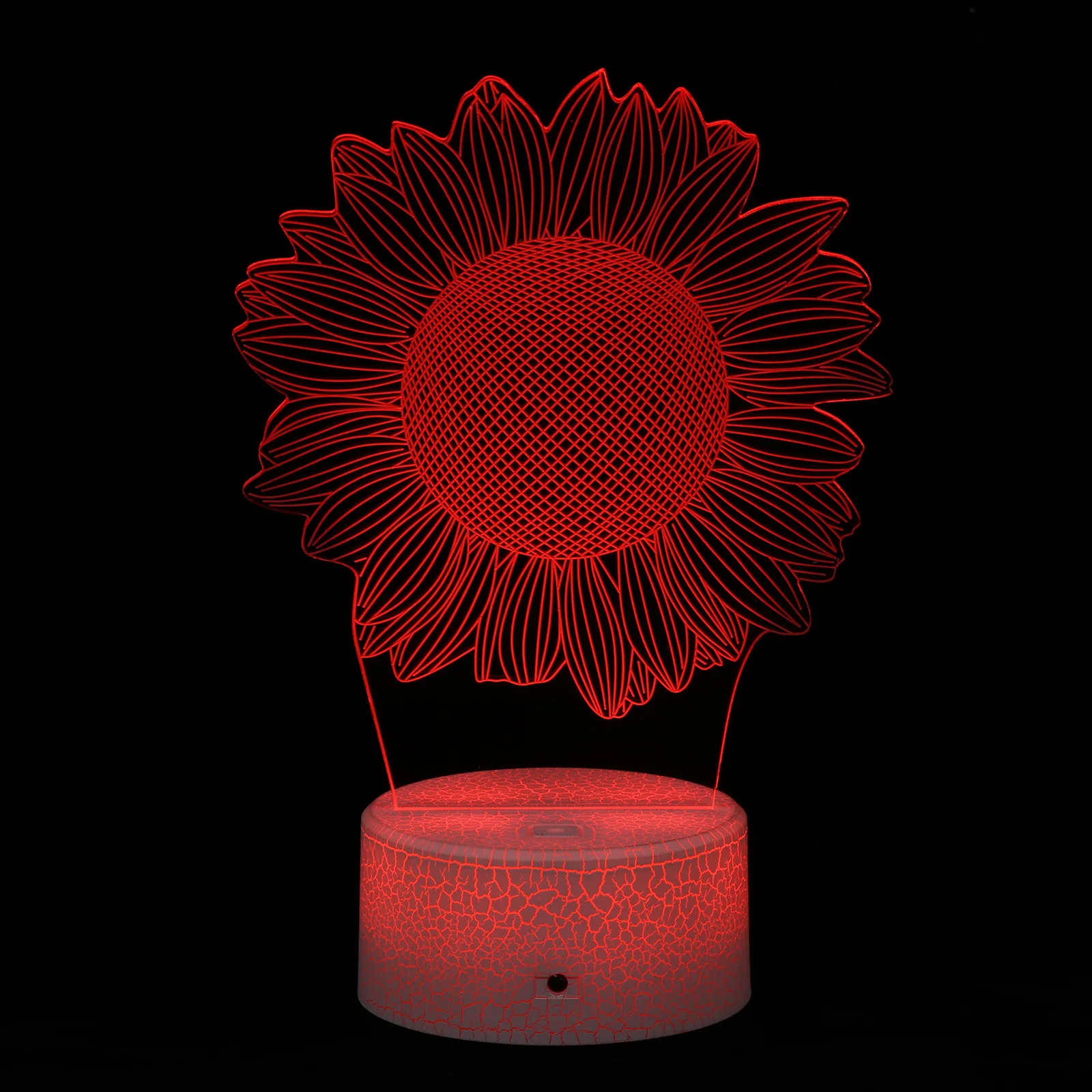 

Acrylic Sunflower Night Light 3D LED Touch Control Lamp Colorful Remote Timing USB Powered Small Night Light
