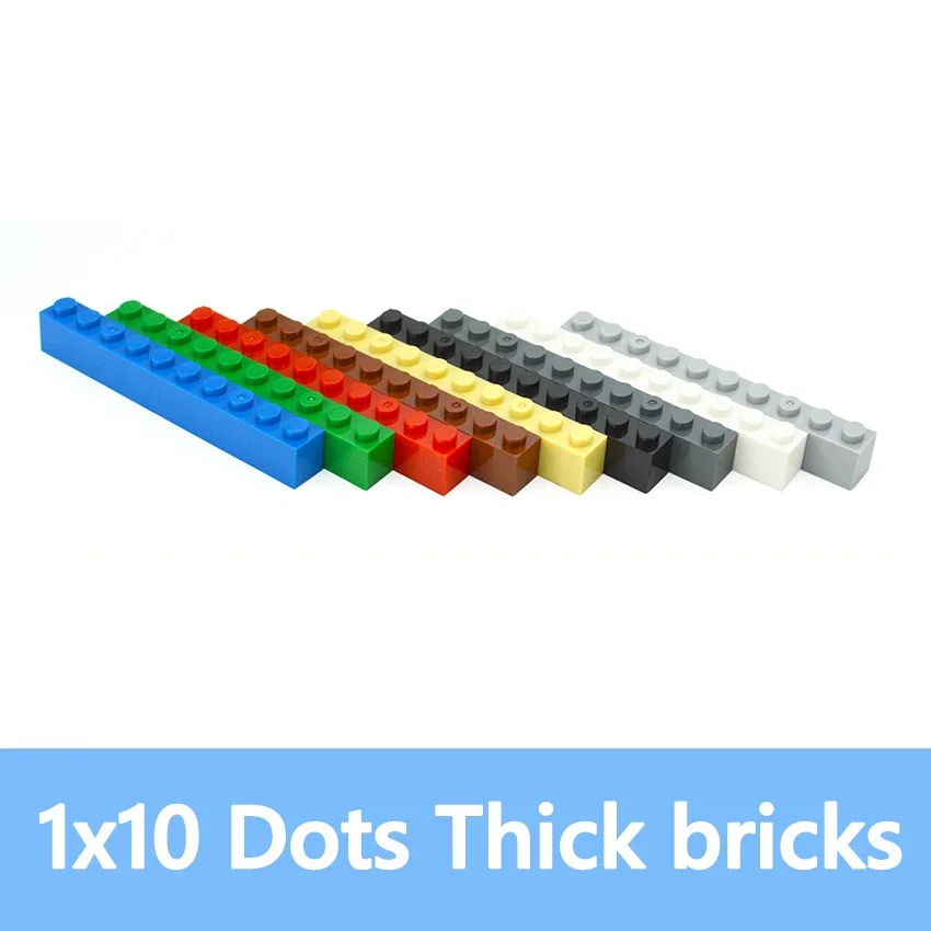 DIY Bouwstenen2 0 STKS 1x10 Dots Dikke Cijfers Bricks 1*10 Dots Compatibel Met 6111 Educatief Creatief Speelgoed