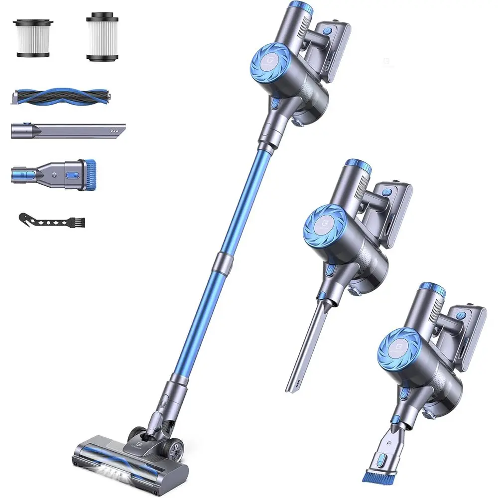 

Легкий пылесос 21KPa с настенным креплением и LED-щеткой, ультратихий вертикальный пылесос для шерсти животных