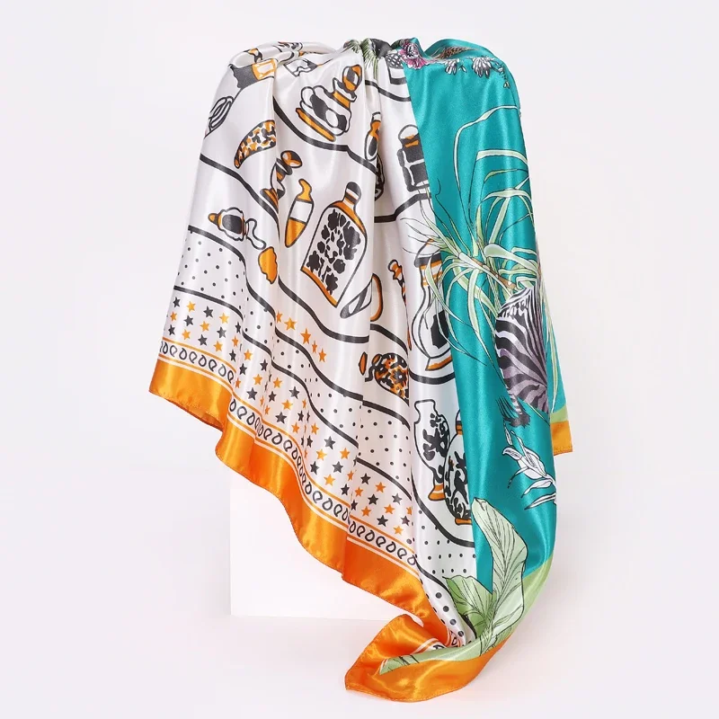 Man Women Fashion Scarf Bandana Tree Print Shawl Hijab Headband Gift 90*90cm