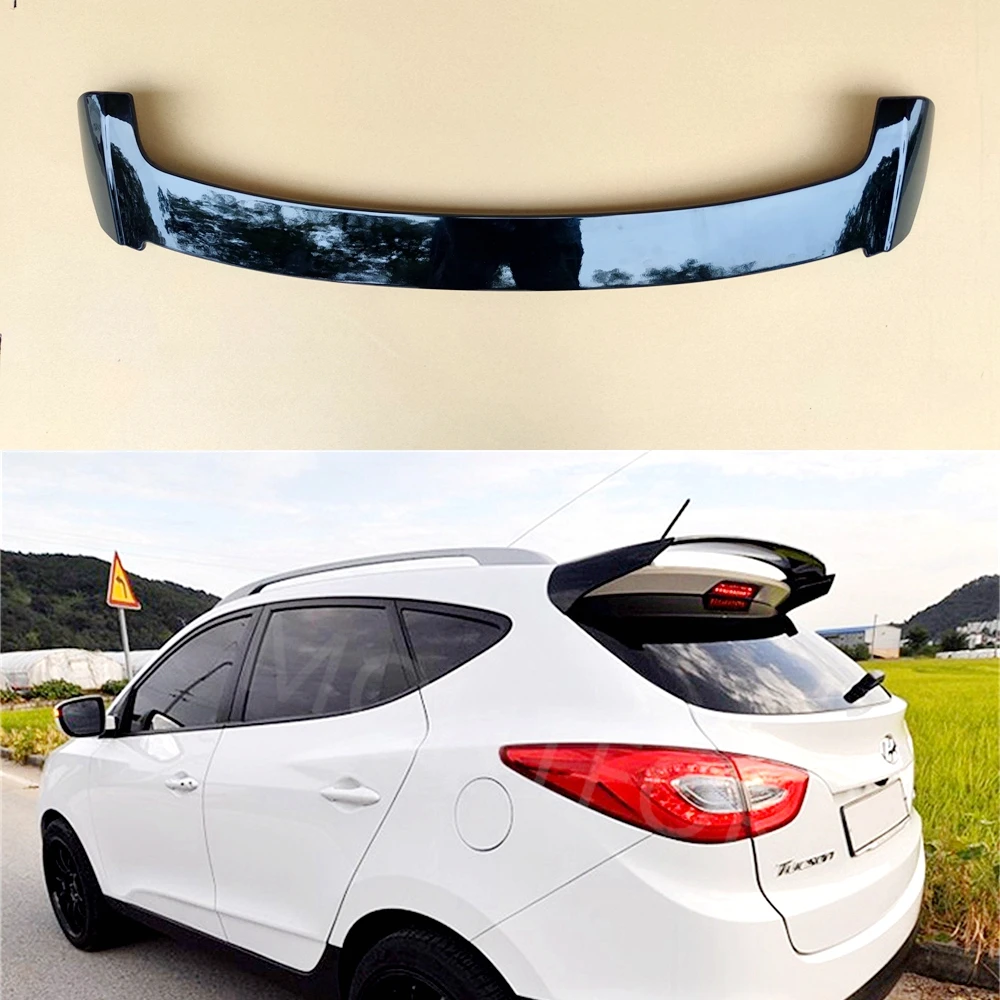 For Hyundai IX35 2010 - 2017 Hatchback Spoiler ABS Carbon Fiber Color Car Tail Wing Decoration Rear Roof Lip Spoiler
