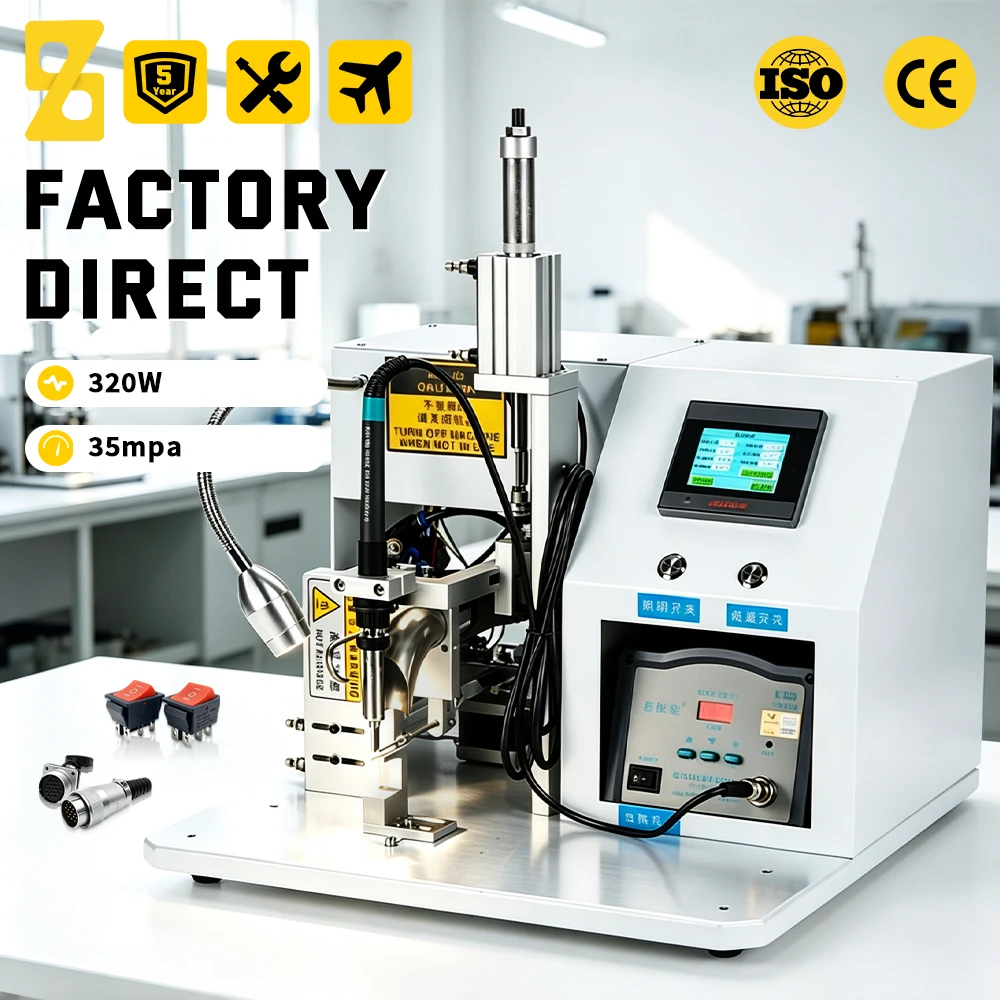 Semi-Automatic Soldering Machine Foot-operated Welding Machine Pneumatic Soldering Station for Aviation Connector PCB USB Motor