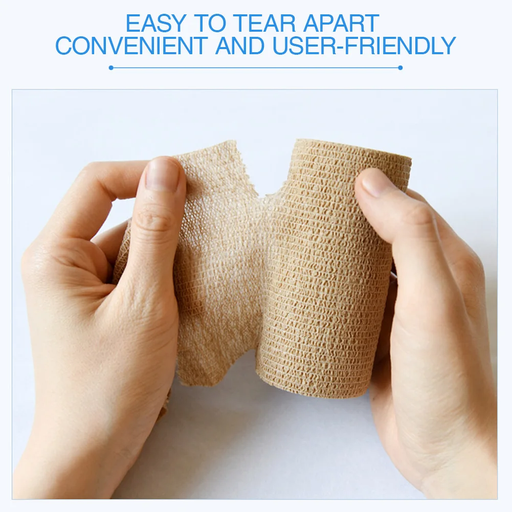 المتاح الذاتي ضمادة قطن لاصقة 2.5/5/7.5/10 سنتيمتر * 450 سنتيمتر لتضميد الجروح الطبية الشاش تحديد الشريط أداة الإسعافات الأولية في الهواء الطلق