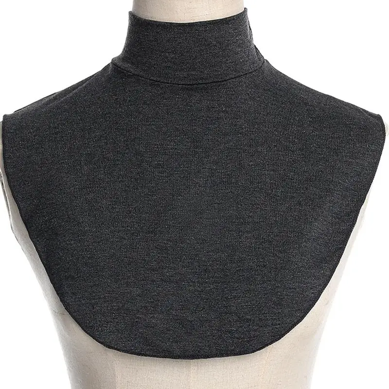 Womens High Neck Cover Modal Half Collar Fashion Solid Color Turtleneck Simple Dickey Fake False Collars Detachable Neck Collar