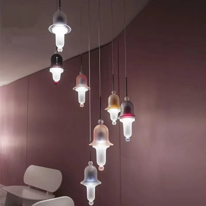 

Stylish Glass Pendant Chandelier for Contemporary Dining Rooms, Modern Hanging Light Fixture for Kitchen or Bedroom Decor