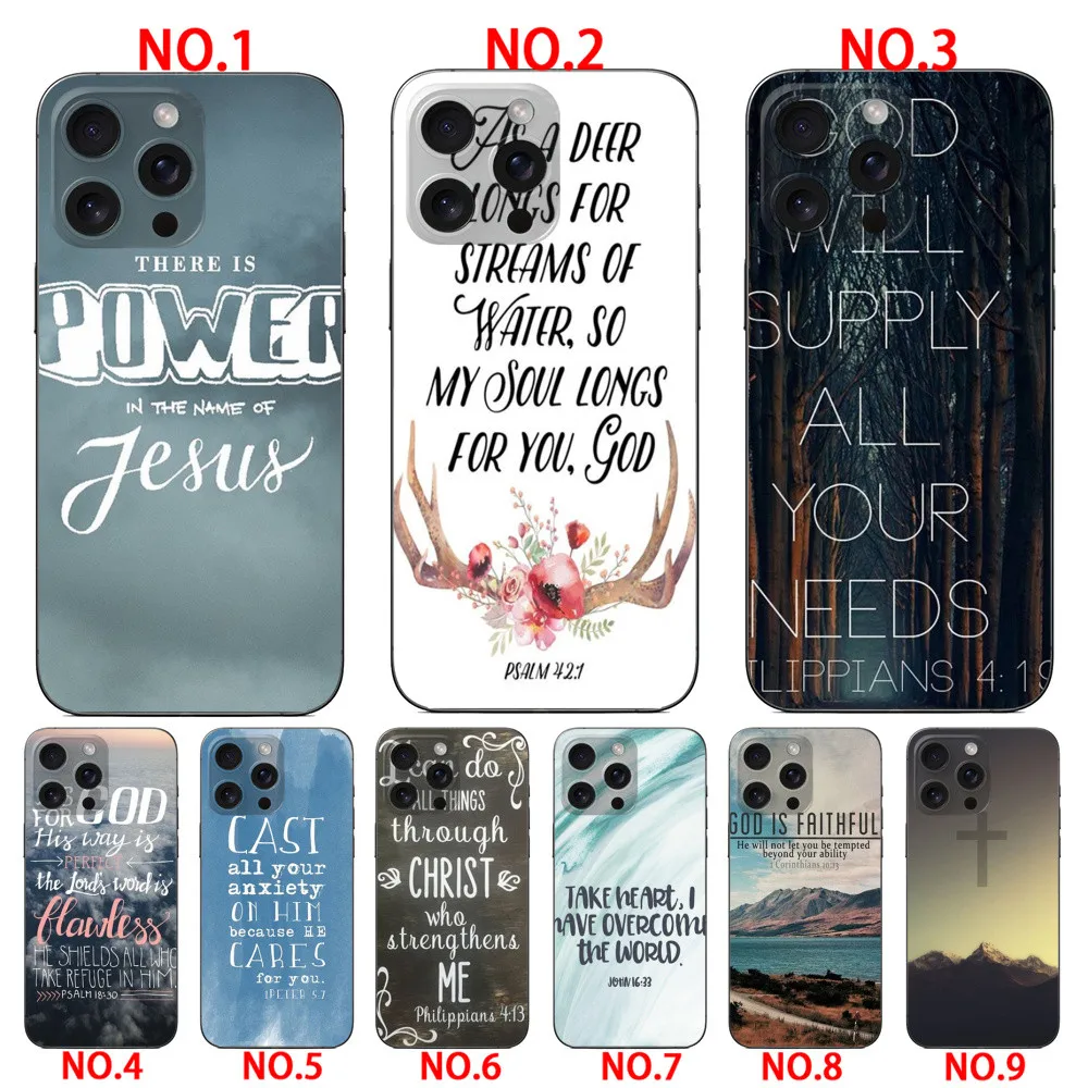 Bible verse Philippians Jesus Christ Christian TPU soft case  for iPhone 15 Pro 15 Pro Max 16 16 Plus 16 Pro 16 Pro Max
