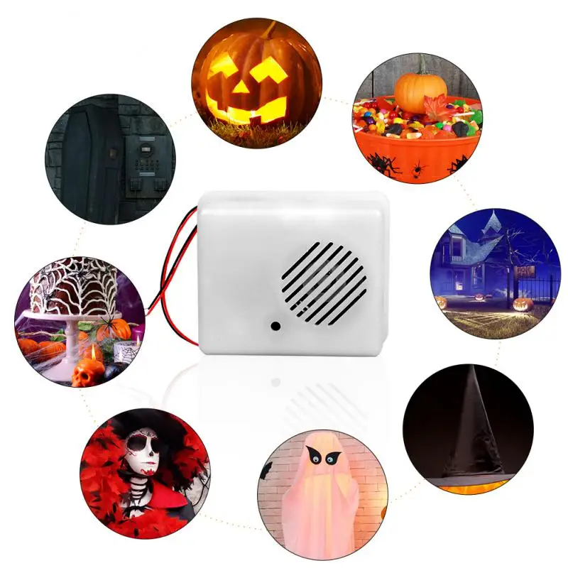 Halloween Sound Sensor Voice-activated Scary Props Decoration Sound Sensor Scream Speaker Haunted House Horror Props