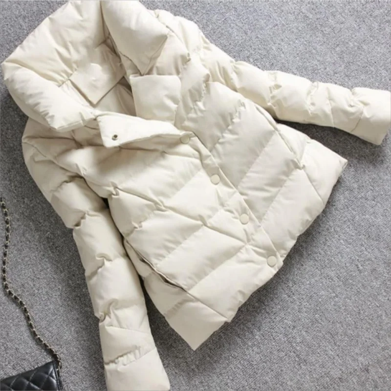 2023 Winter New Slim Prevent Cold Women Jacket Solid Ultra Light Casual Coat Fashion Outwear