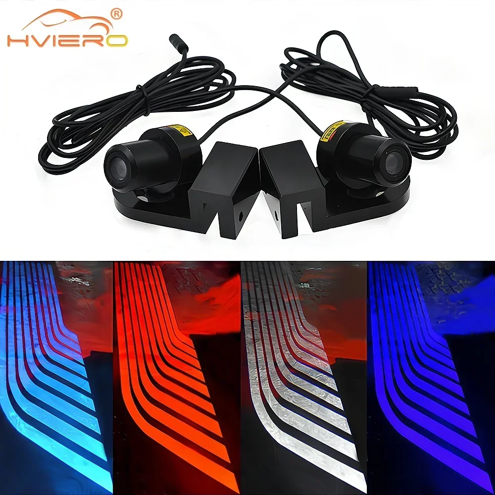 2X Car Angel Wings Welcome Lights Shadow Bulb Atmosphere Auto LED Door Warning Light Dream All Vehicle Projection Lamps DC 8-36V