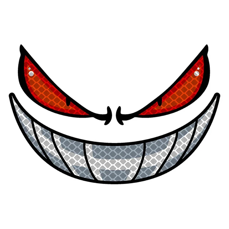 Devil Eye reflecterende motorfiets veiligheidswaarschuwingsstickers autosticker motorhelm aangepaste creatieve voertuig sticker sticker - afbeelding 2
