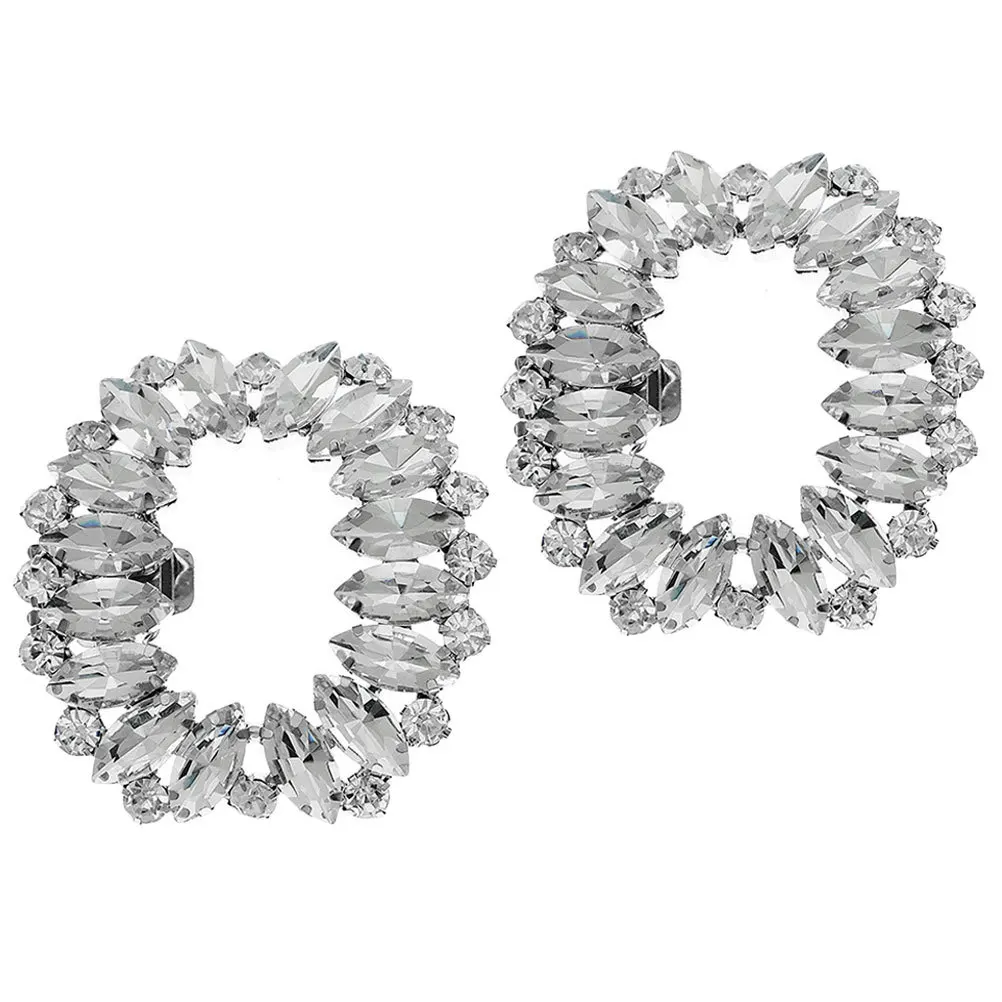 

1 Pair Bridal Clips Rhinestone Wedding Shoe Flower Bride Ornaments For Pumps Detachable Buckle Shoe Accessories Decor
