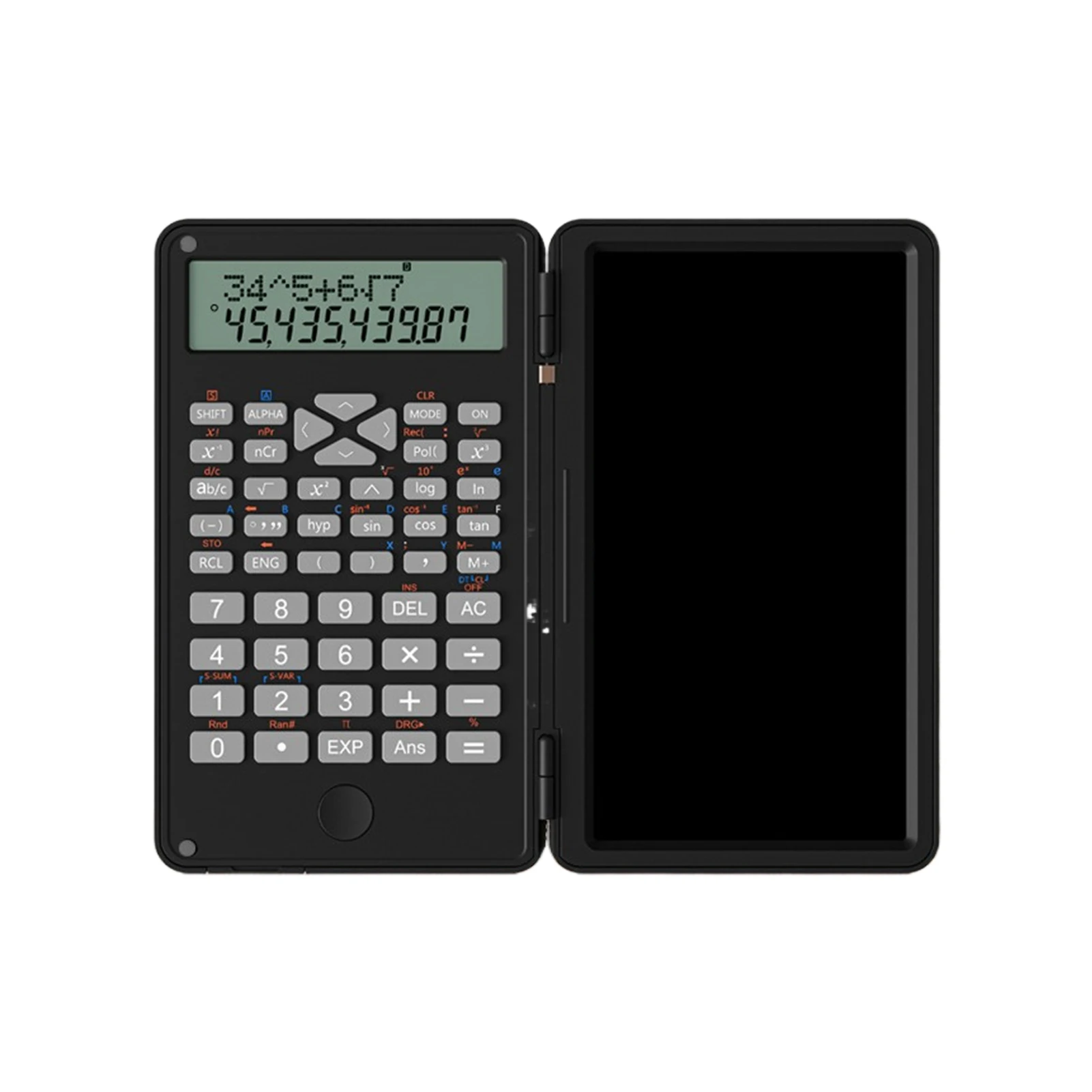 Scientific Calculator 12-Digit Large Display Calculator with Notepad Foldable Calculator with Hand Writing Board for Daily Use