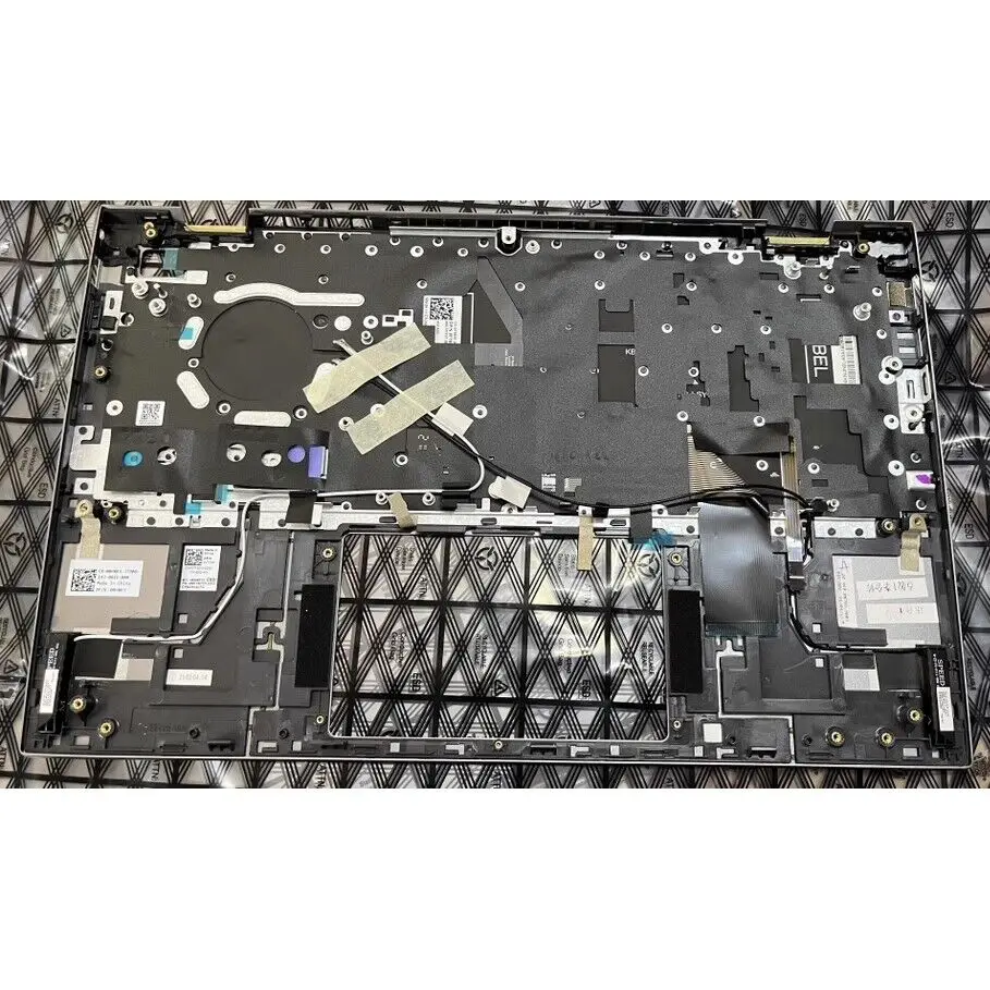 0H8R3 حافظة علوية جديدة من Palmrest لوحة مفاتيح بإضاءة خلفية للولايات المتحدة لجهاز Dell Inspiron 5418 #2