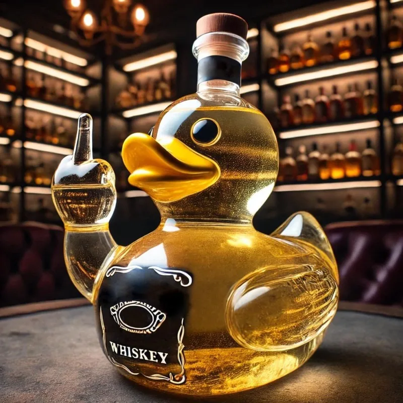 

Bar Ornament, Decanter, Fun, Whiskey Glass Decanter, Duck Whiskey Bottle Sculpture Decoration Wine Decanter