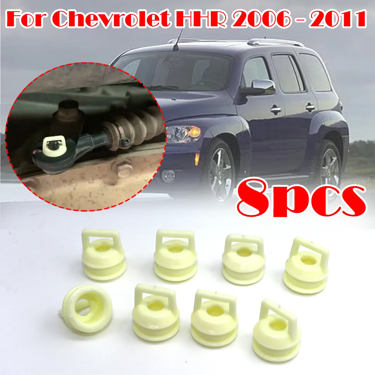 

8pc For Chevrolet HHR 2006-2011 Automatic Transmission Gear Shifter Cable Bushing Rubber Grommet Clip Shift linkage Repair Kit